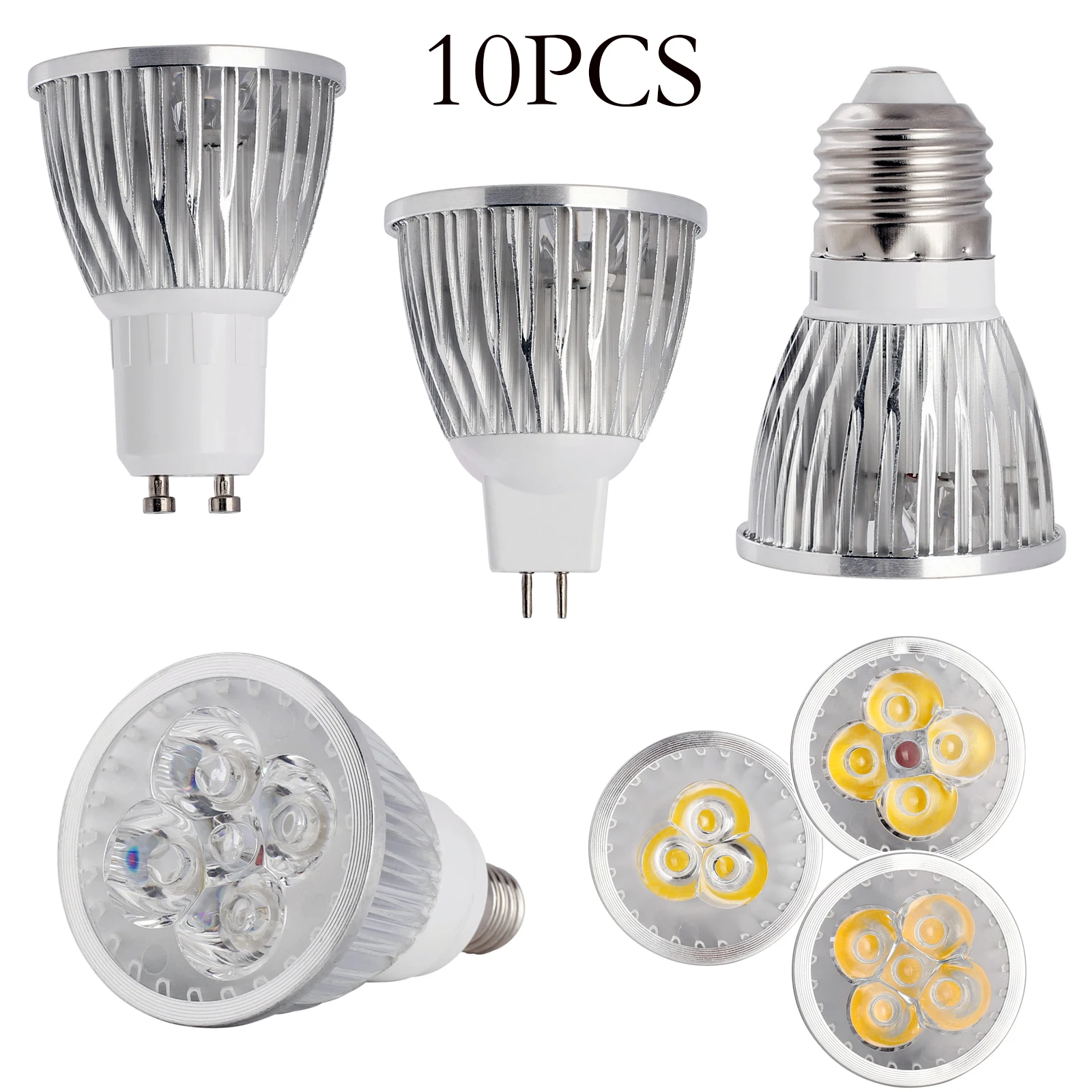 10PCS/Lot Led Bulb Spotlight Lamp E27 GU10 MR16 9W 15W 85-265V Home Brightest Downlight Bedroom Decor Light Energy-saving Lights