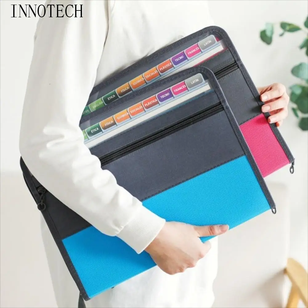 

Расширяющаяся папка для файлов формата А4 с 13 карманами и безопасной молнией-органайзером для файлов-гармошками Портативная многослойная сумка для хранения документов