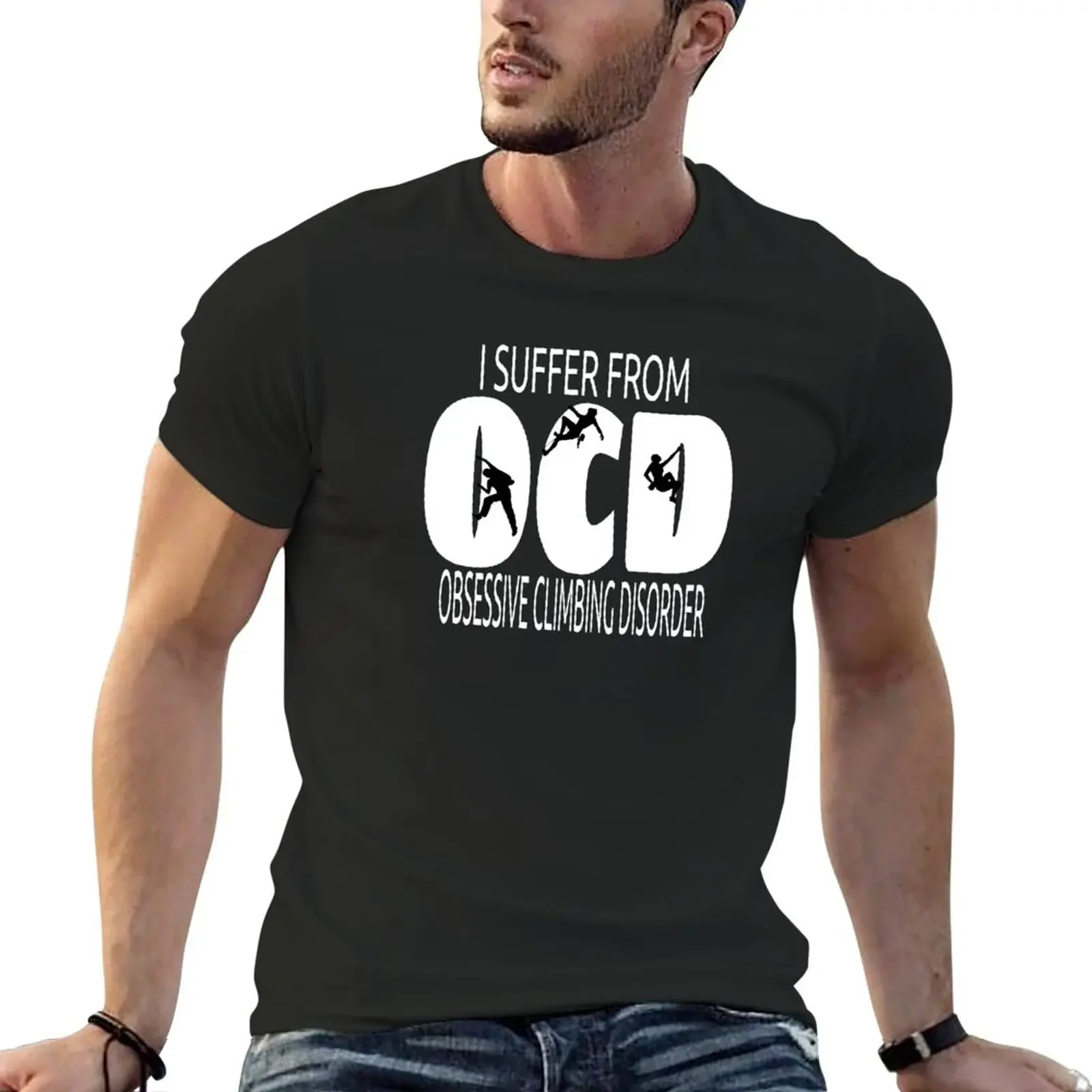 OCD Design I Suffer From Obsessive Climbing Disorder T-Shirt Short sleeve tee tops men t shirt