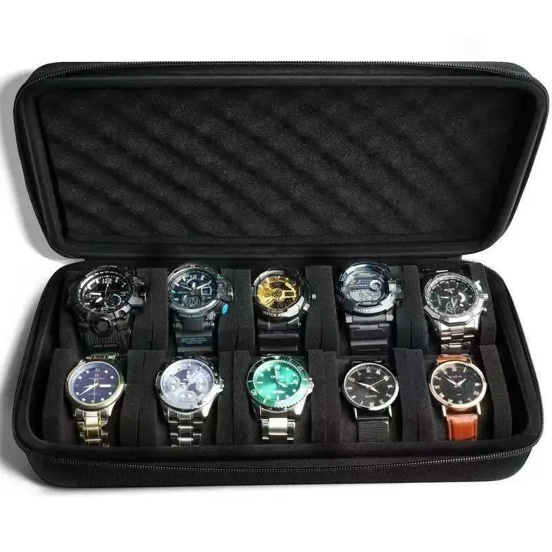 Horlogebox Organizer Horloge Reiskoffer Draagbare opbergruimte Horloge Displayhouder voor polshorloges en slimme horloges Heren Dames Cadeau