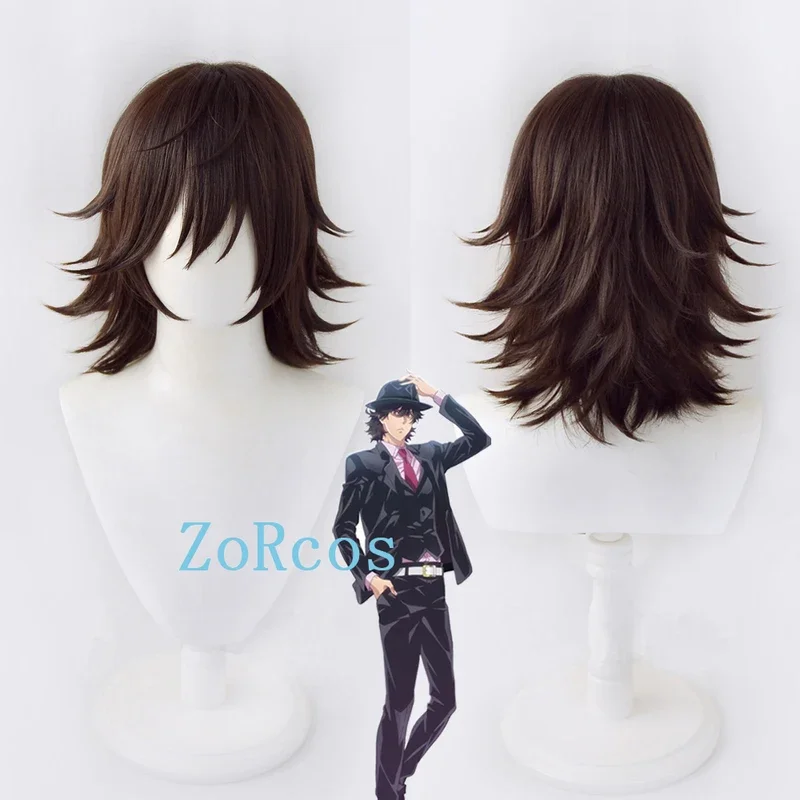 Anime Fuuto PI Shotaro Hidari Cosplay Costume Wig Futo Detective Shotaro Hidari Brown Short Hair Halloween Role Play Wigs