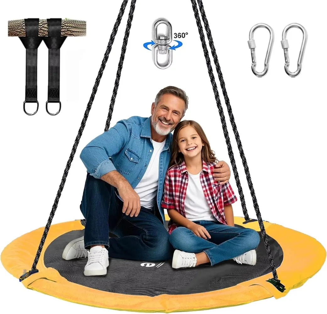 Capacity Round Saucer Rope Garden Playground Outdoor Web Nest Swing Net Hanging Spider Web Outdoor Tree Swing