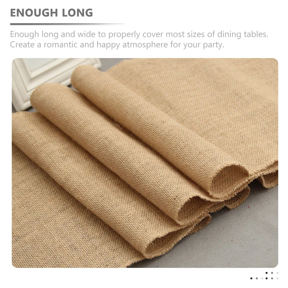 

Linen Tablecloth Color Jute Runner Cover Dining Decorative Tablecloth Tables Table Runner Farmhouse Style Home Use