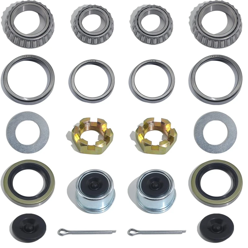 

2 Sets 3500 LB Boat Trailer Axle Bearing Kits, L68149 L44649 Bearing Kits, 171255TB/10-19 Grease Seals