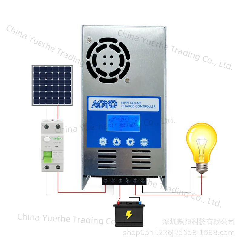 

Solar Controller 60A 12V-48V Photovoltaic RV Home Energy Storage Control System