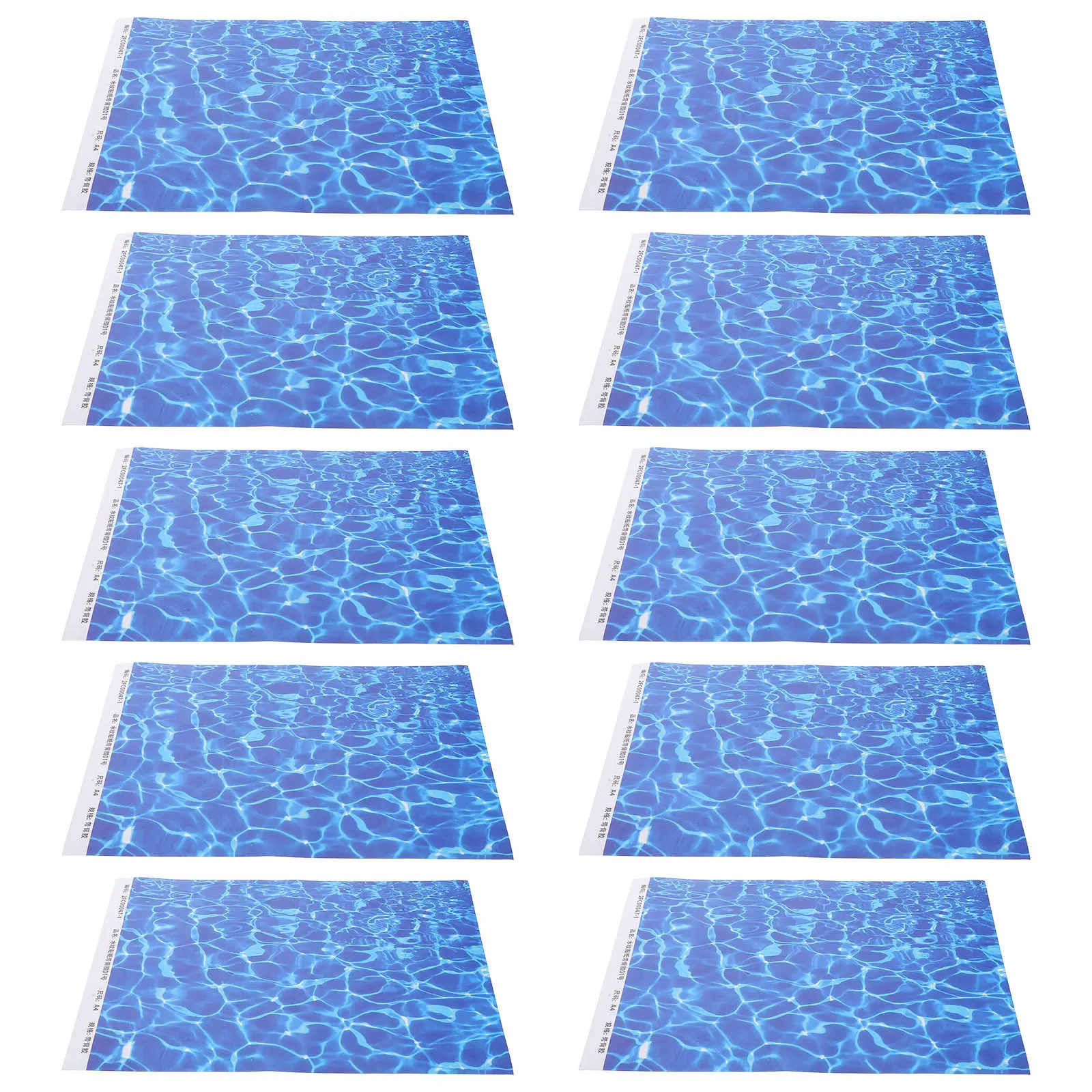 

10 Sheets Water Grain Removable Sticker DIY Craft Landscape Sticker Ocean Wave Background for Sand Texture Wallpaper