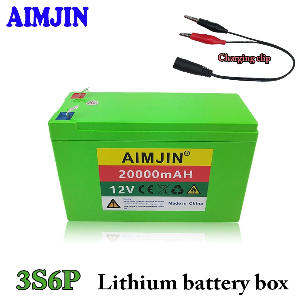 

12V 20Ah lithium battery pack 18650 3S6P rechargeable battery suitable for spray trolley children's electric car battery