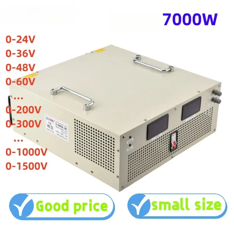 7000W Output current voltage adjustable Switching power supply AC-DC 24/36V/48/100/200/300/1000/2000V  small size high voltage