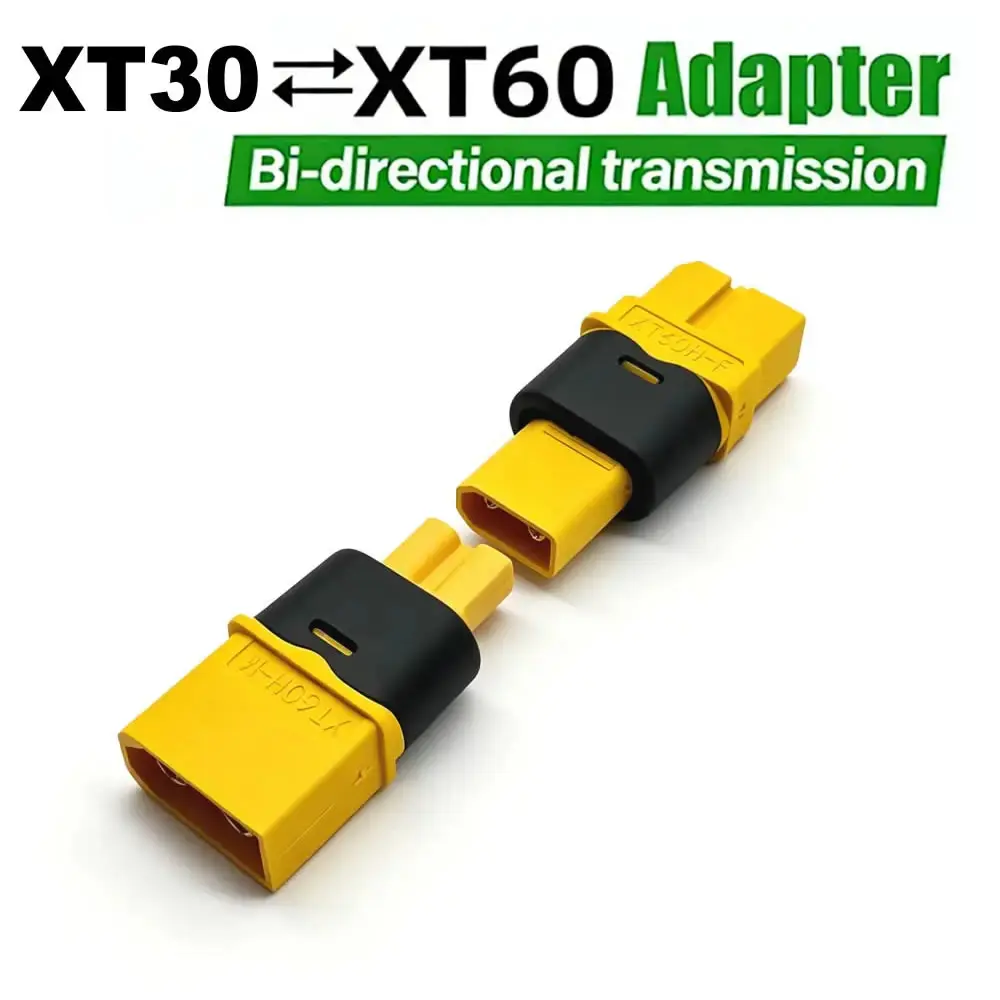 XT30 zu XT60 Konverter-Stecker (männlich/weiblich) / XT60 zu XT30 Adapter-Stecker für RC FPV Drohne, Auto, Lipo NiMH Akku-Ladegerät, ESC