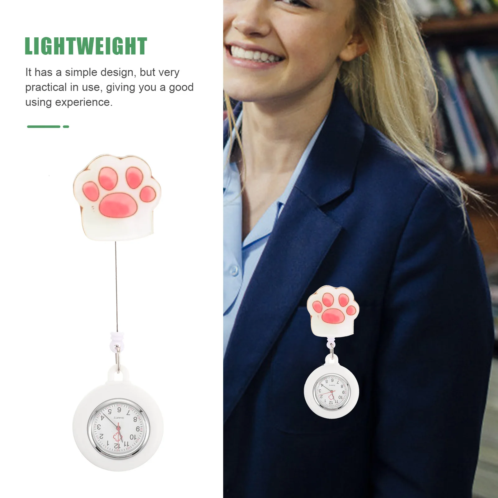 

Electronic Nurse Watch Durable Design Practical Hanging Nurses Pocket Watch for Nursing Work Nurse Watches for Women