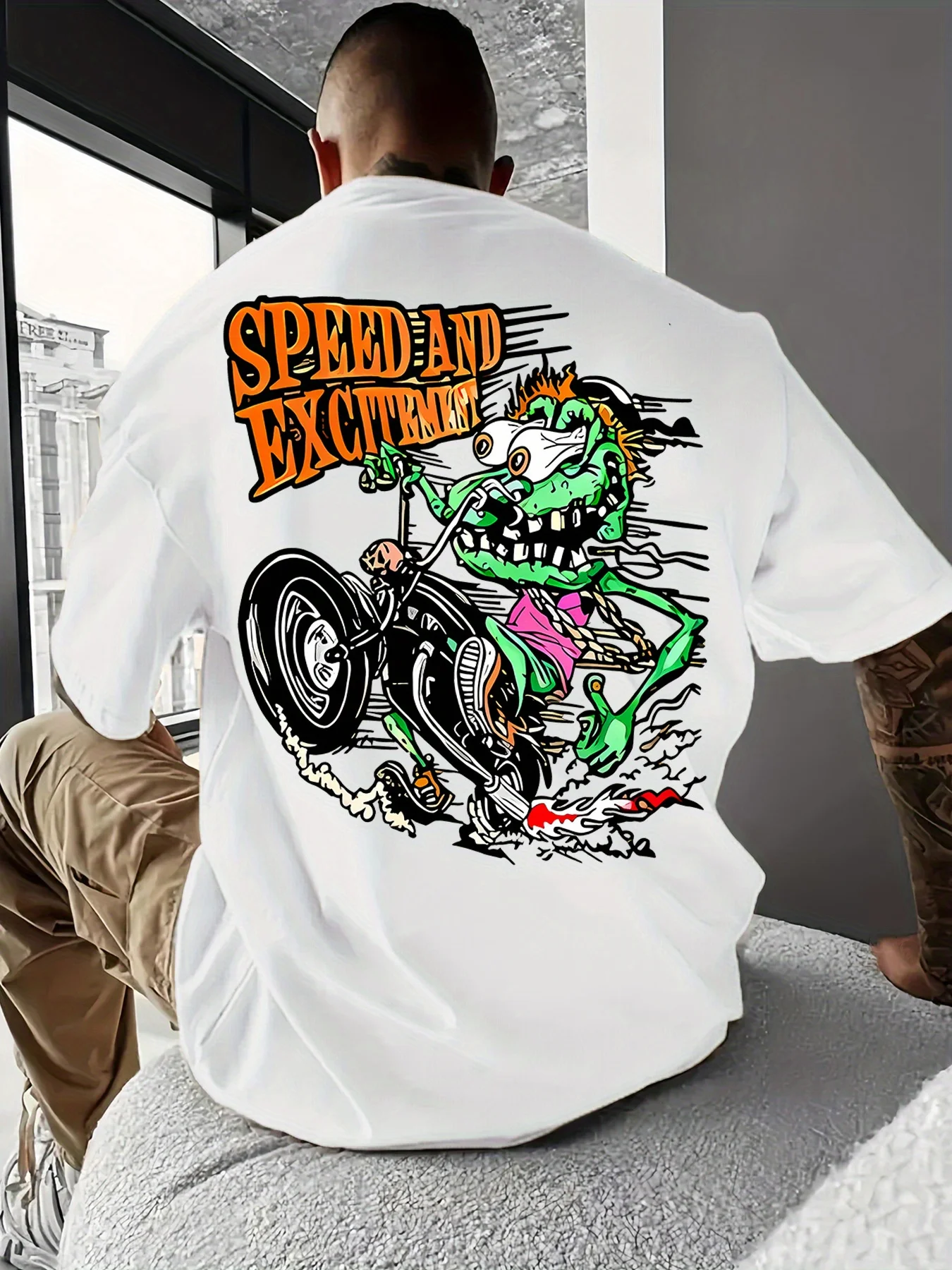 Motorcycle Rider Pattern Men's Clothing Women T-shirt - A New Choice for Street Fashion Trend in 2026 Summer New Made of T Shirt