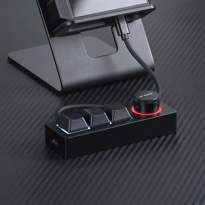 FiiO KB1 Mechanical Music Remote Keyboard（Black color）KB1K being made of ABS+PMMA plastic