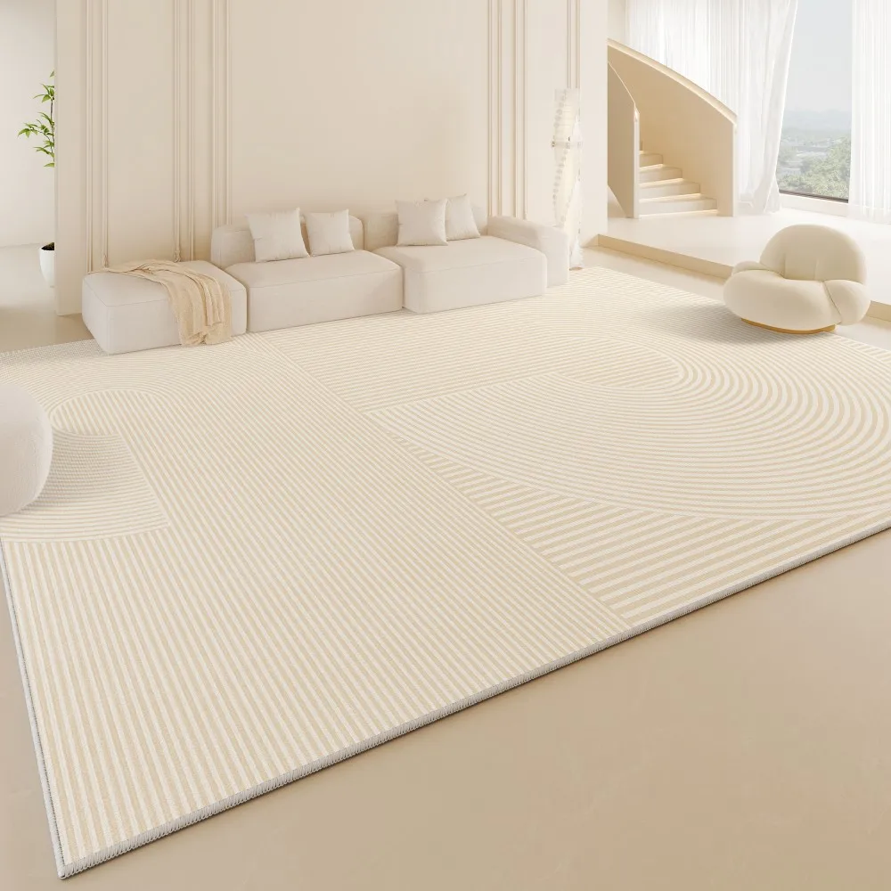 

VIKAMA Ins Scandinavian Minimalist Carpet Living Room Bedroom Anti Slip Wear Resistant Geometric Stripe Carpet Home Decor