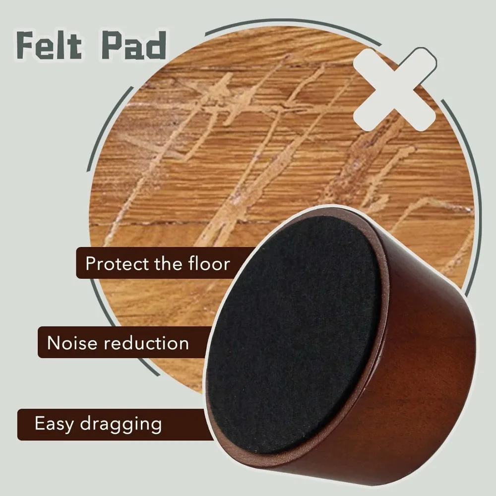 Подставки для мебели Подставки для кроватей - 2-дюймовые деревянные круглые сверхмощные удлинители высоты мебели Подъемники для дивана, дивана, стола, стула, стола