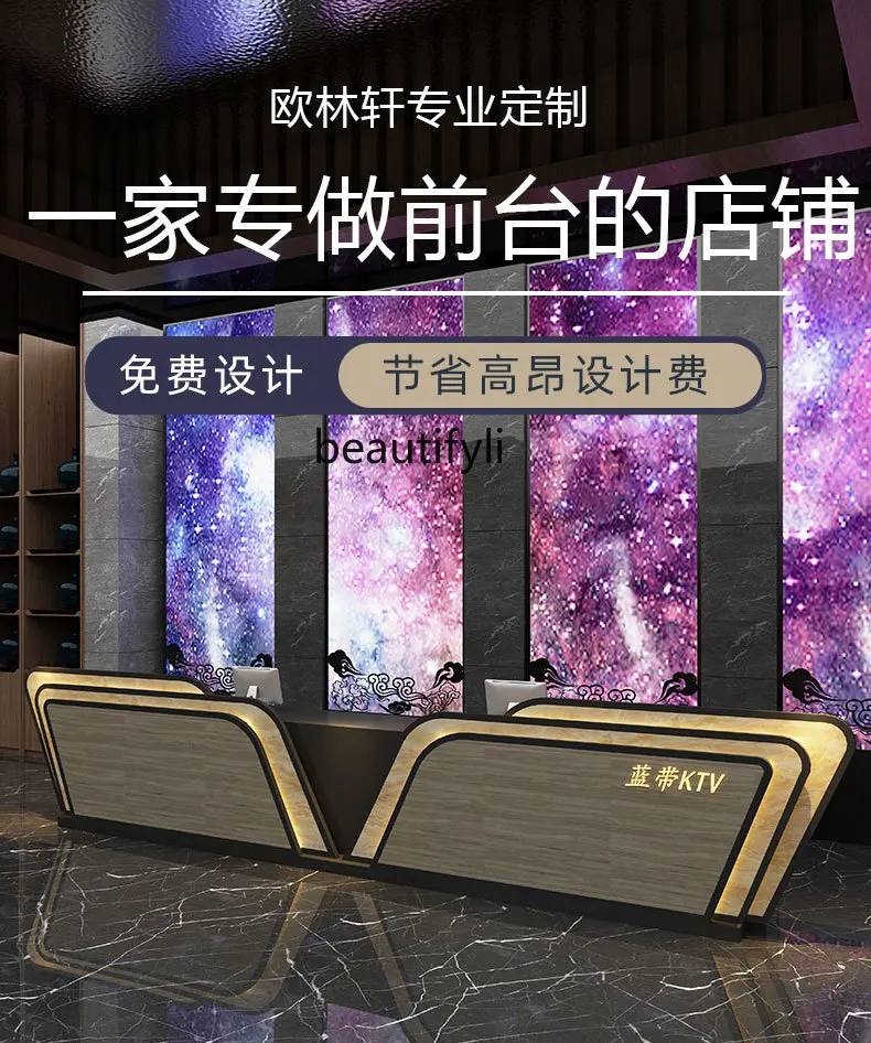 Hotel Reception Desk Beauty Salon Cashier Counter Shop Counter Company Special-Shaped Consultation