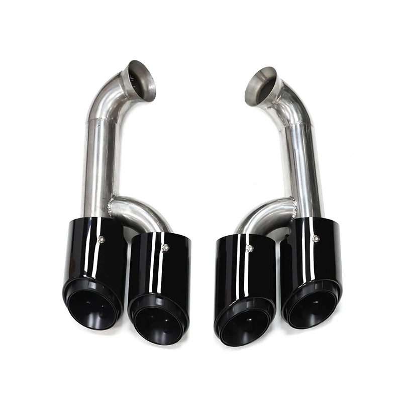 2pcs/lot Quad Exhaust Tip For Porsche Cayenne 957 2007-2010 Muffler Tip Tailpipe Exhaust System Nozzle view 3