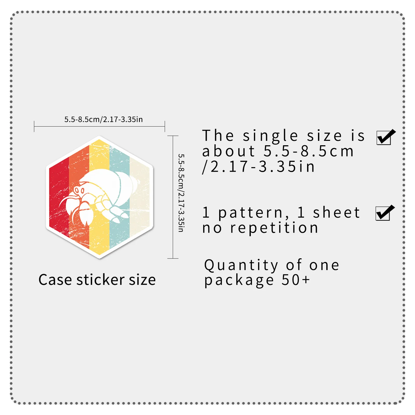 50-100PCS Hermit Crab Graffiti Stickers Cartoon Marine Life Waterproof Decals for Water Bottle Phone Luggage Notebook