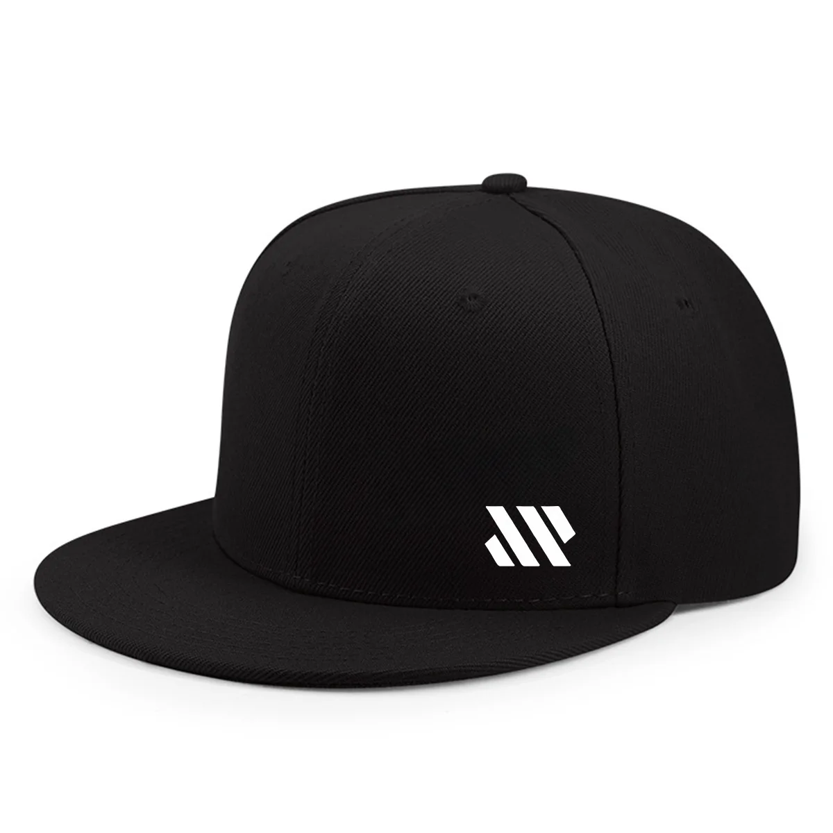 Baseballmütze mit weißem Logo, Unisex, verstellbar, atmungsaktiv, flache Krempe, leichte Outdoor-Reisemütze, Kopfbedeckung – Detail 1