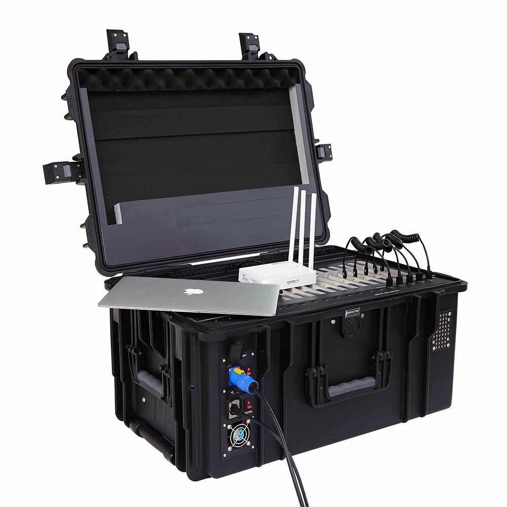 F2-20W 20 Bay WiFi Tablet Charging Cart Charging Cabinet for School