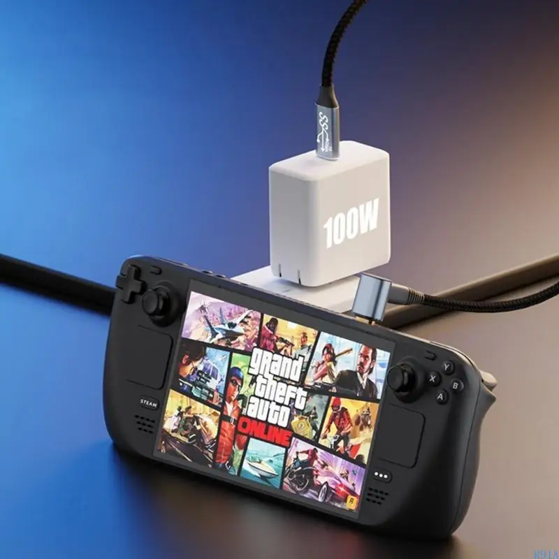 R91A USB C TO 100W CARGA RÁGIO ÂNGULO RETO USB para digitar CABE