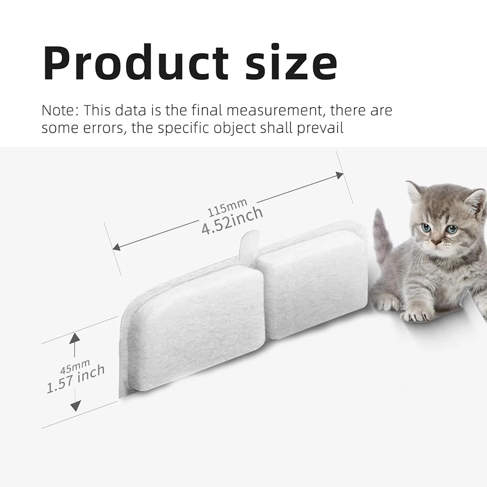 Cat Water Fountain Activated Carbon Replacement Filters Coconut Shell Activated Carbon Resin Pet Water Dispenser Filters Element