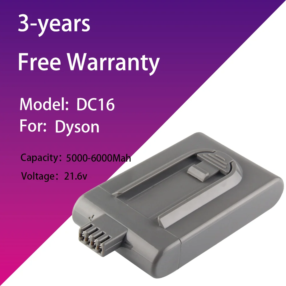 

Replace Dyson DC16 21.6V handheld wireless vacuum cleaner accessories lithium battery power tool battery, Actual capacity