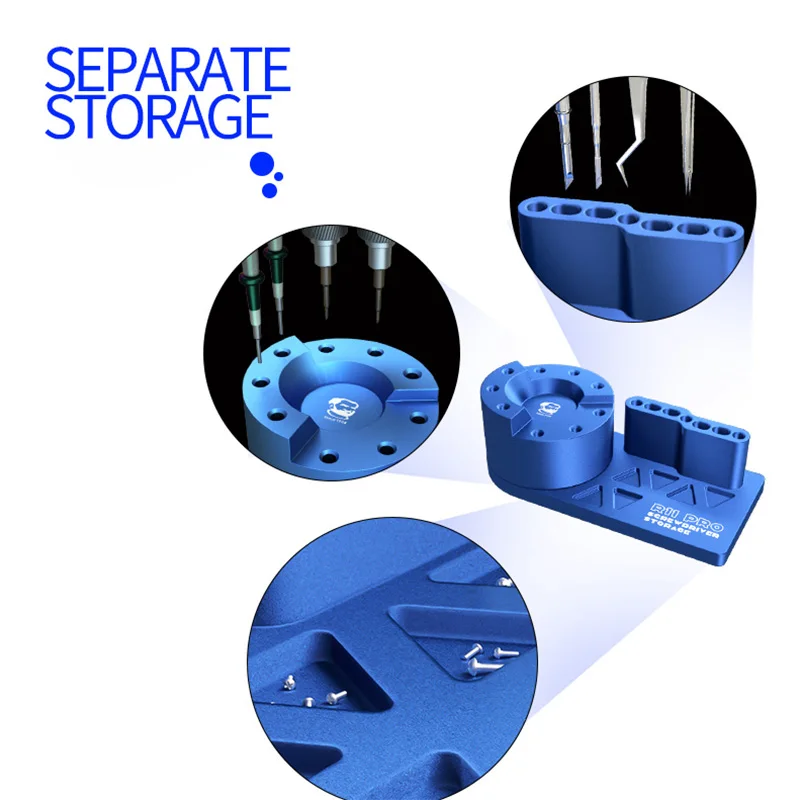 MECHANIC R11 Pro Screwdriver Tweezers Collection Bracket for Mobile Phone Repair Aluminum Alloy Non-slip Storage Box