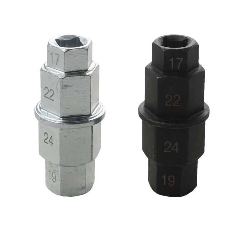 

Motorcycle Multifunction Hex Axle Wheel Removal Spindle Tool 17 19 22 24mm 3/8 Inch 4-In-1 Sleeve Repair Spanner