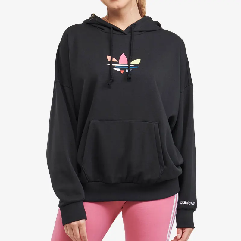 

Женская свободная повседневная толстовка с капюшоном Adidas Originals Three Leaves H09308