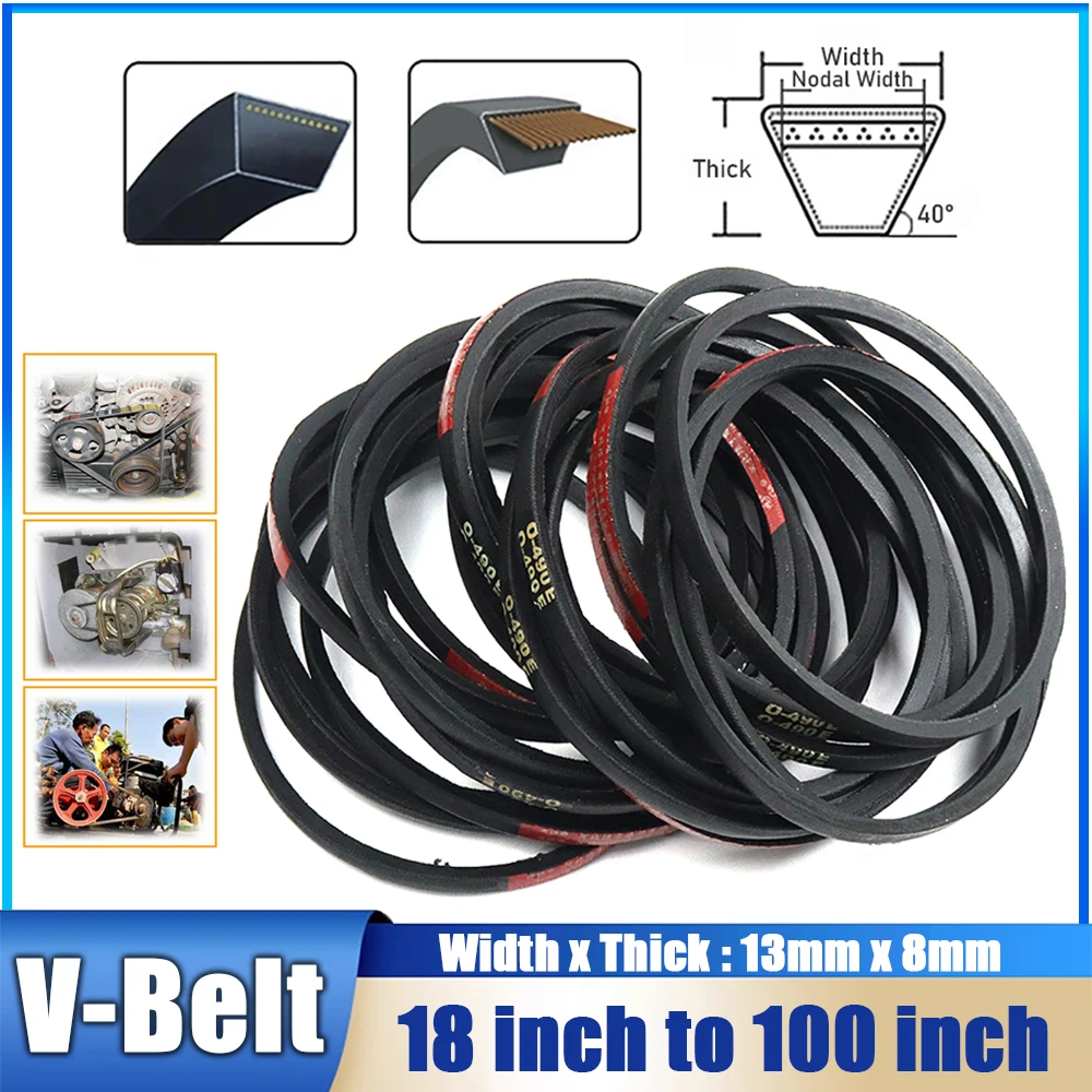 1Pcs A Type Triangle Belt V-belt Mechanical Industrial Transmission Belt Pitch Length 18/19/20/21/22/23/24/25/26/27/28~100 inch