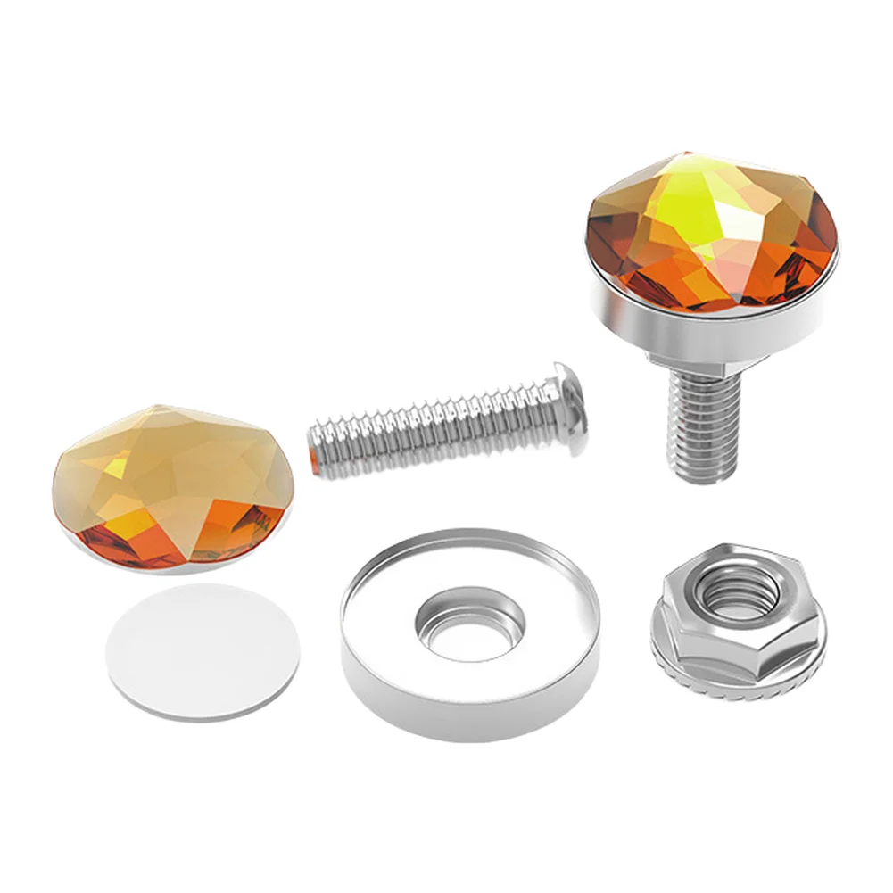 Motorcycle M6 decorative screws ABS aluminum colorful style for rear license plate holder replacement accessories