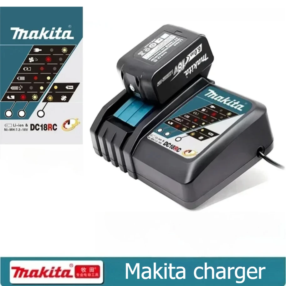 

Original Makita Li-ion Battery Charger With LED Display 14.4V 18V Bl1830 Bl1430 Dc18Ra Electric Power DC18Rct 3A Charging