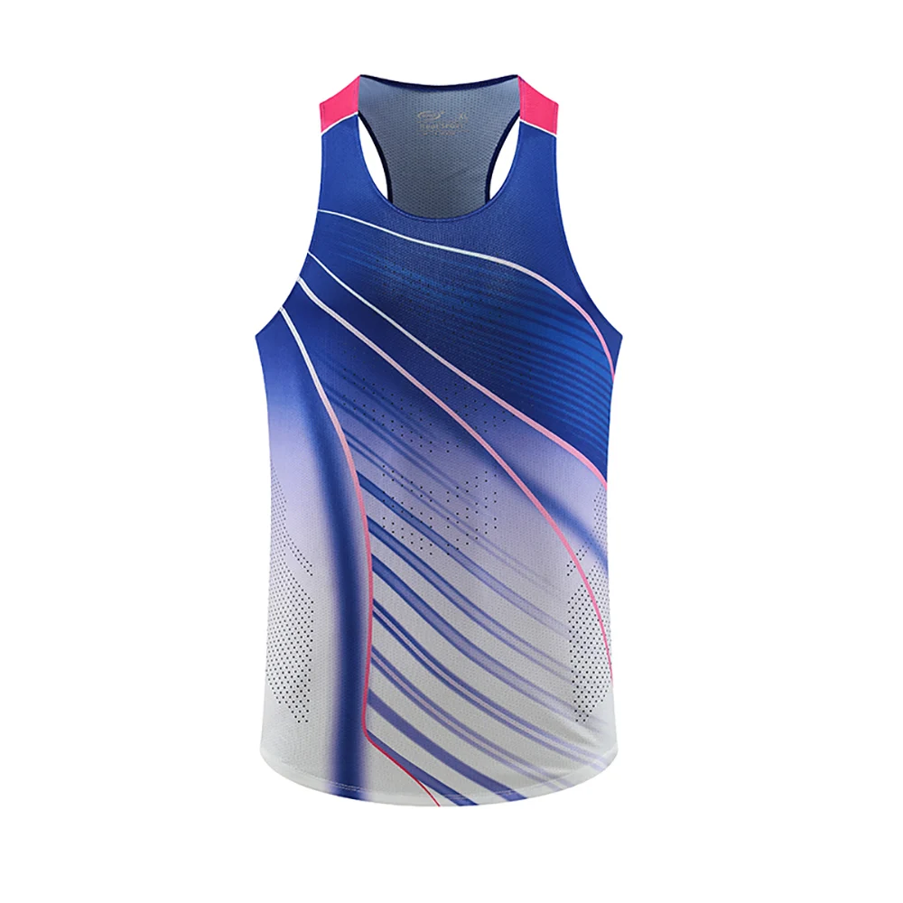 

3D Print Gradient Colorful Men's Sports Tank Tops Outdoor Marathon Running Breathable Sleeveless Vest Classic Design Unisex Tees