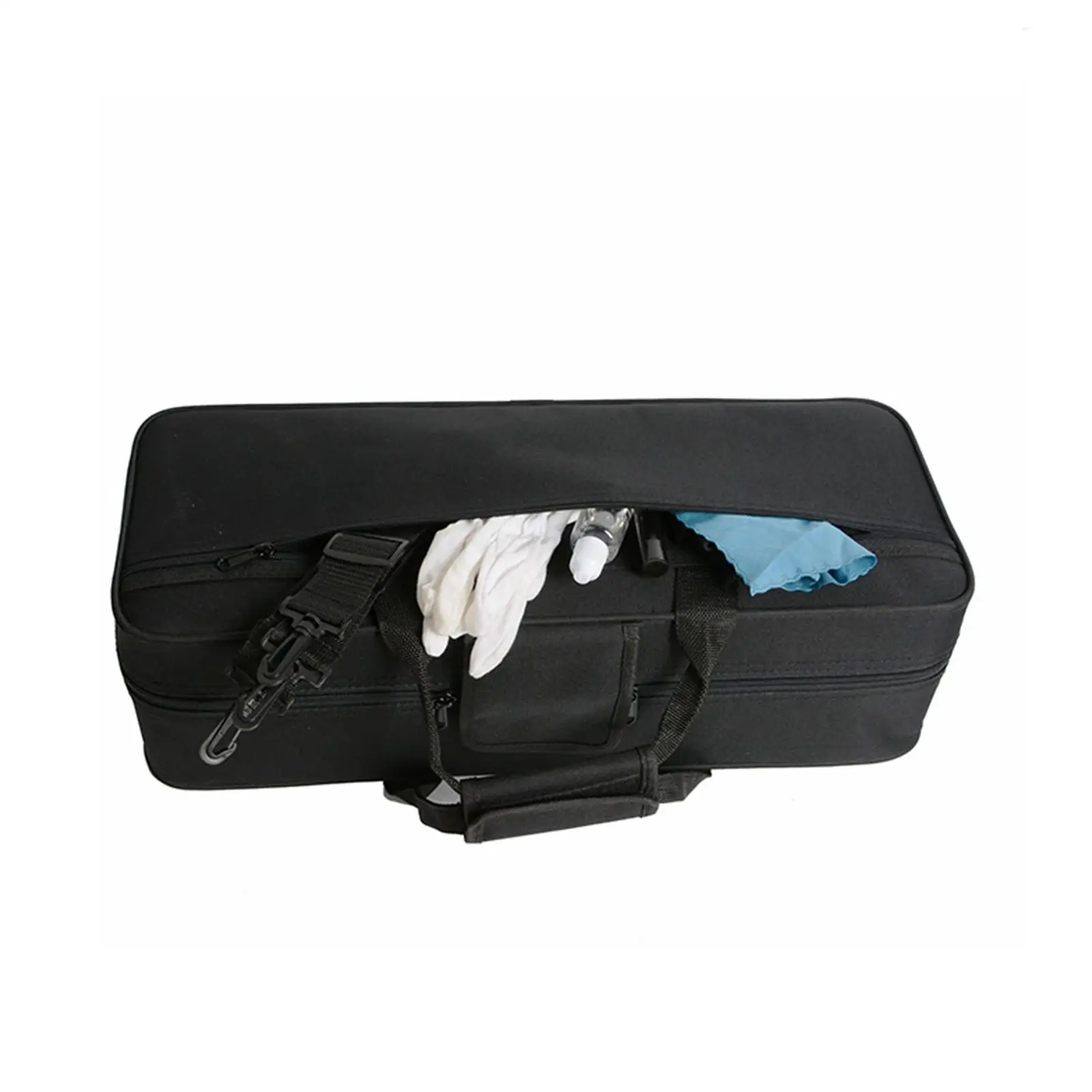 Trumpet Carrying Case Shoulder Strap Bag 600D Oxford Waterproof Protect Box for Trumpet Spare Parts and Accessories Storage Gift