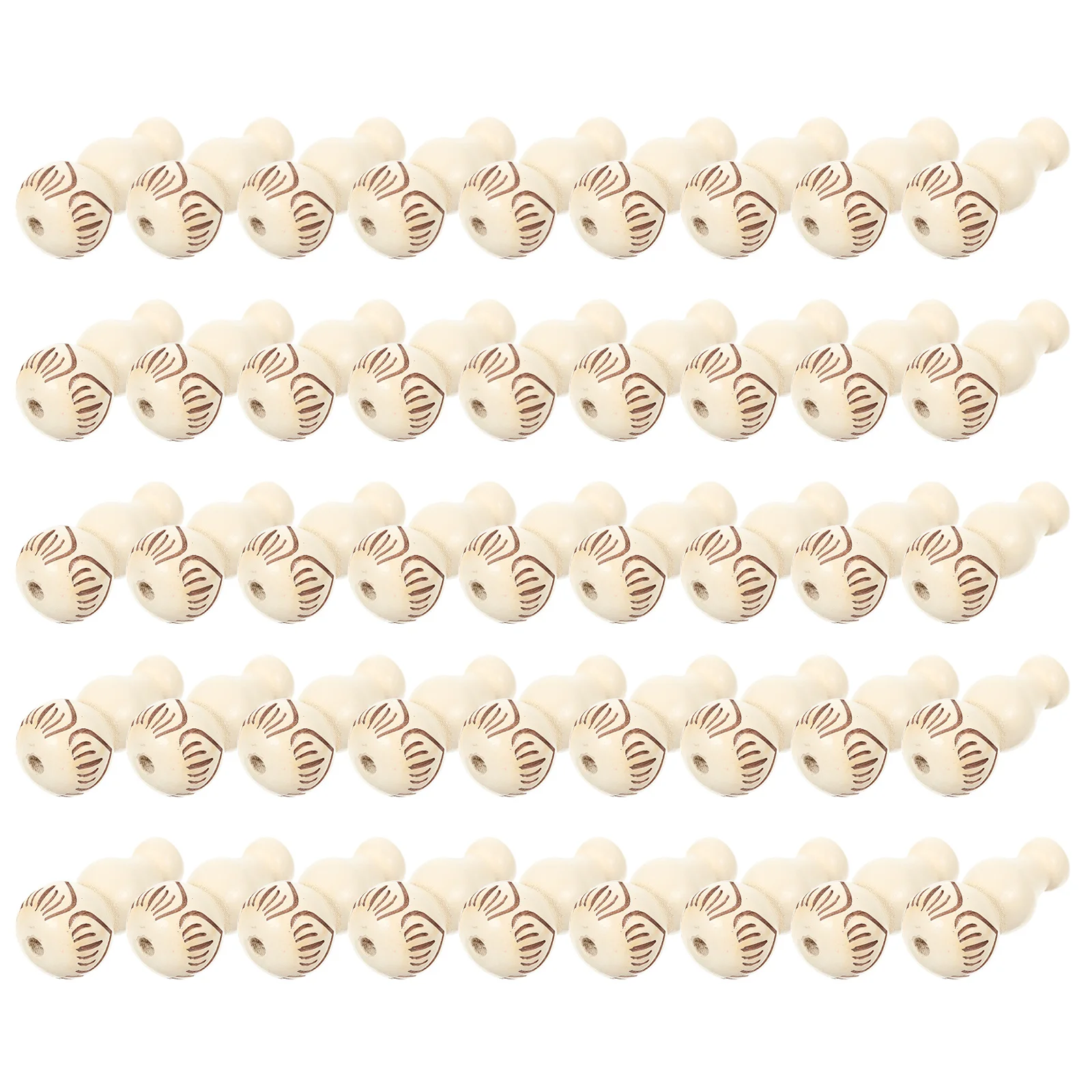 

200Pcs Door Curtain Decorative Gourd Beads Wooden Bead Accessories for Window Hanging DIY Curtain Decoration Wooden Gourd Bead