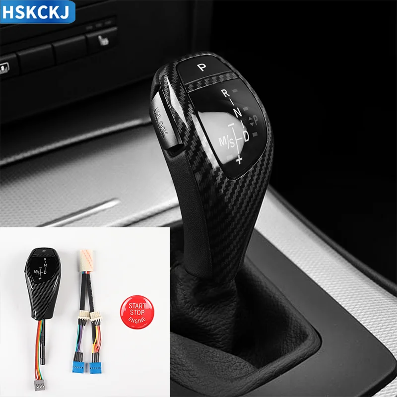 

LED Shift Knob Gear Shifter For BMW 1 Series 3 Series Shifter Lever Head Retrofit Kit Carbon Fiber Style Automatic Car Parts