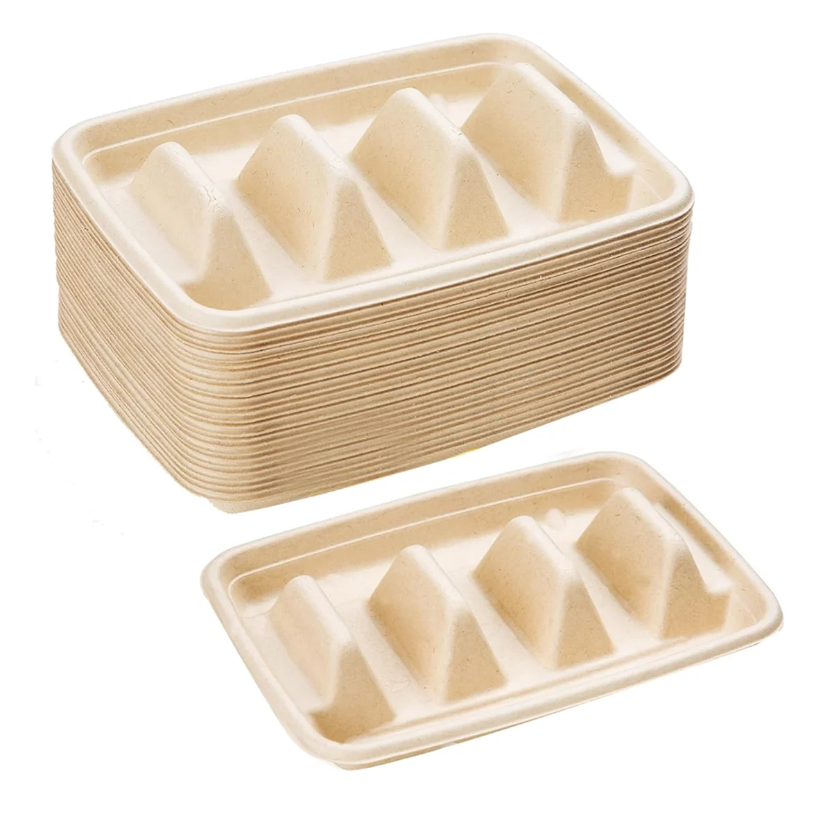 

25 PCS Disposable Taco Holders for Party, Taco Tray Holder, Taco Stands for 3 Tacos,for Party