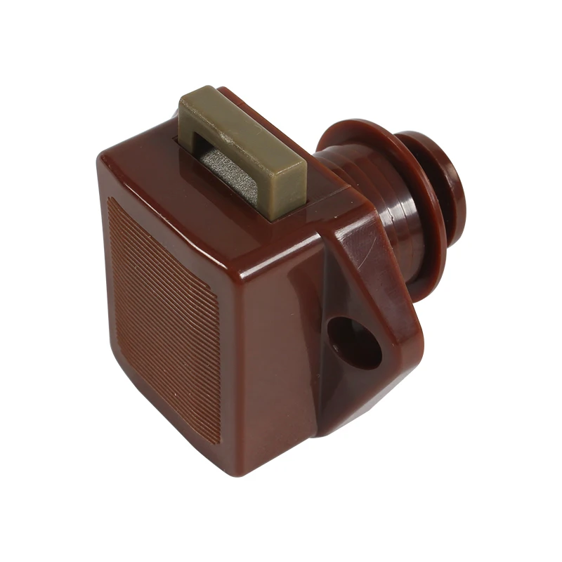 Kunci Kabinet Trailer Camping OEM Brown 20 Buah Paduan Seng Sistem Rem Anti-Kunci Papan 15mm Kunci Kabinet Aksesoris RV Dalam Ruangan