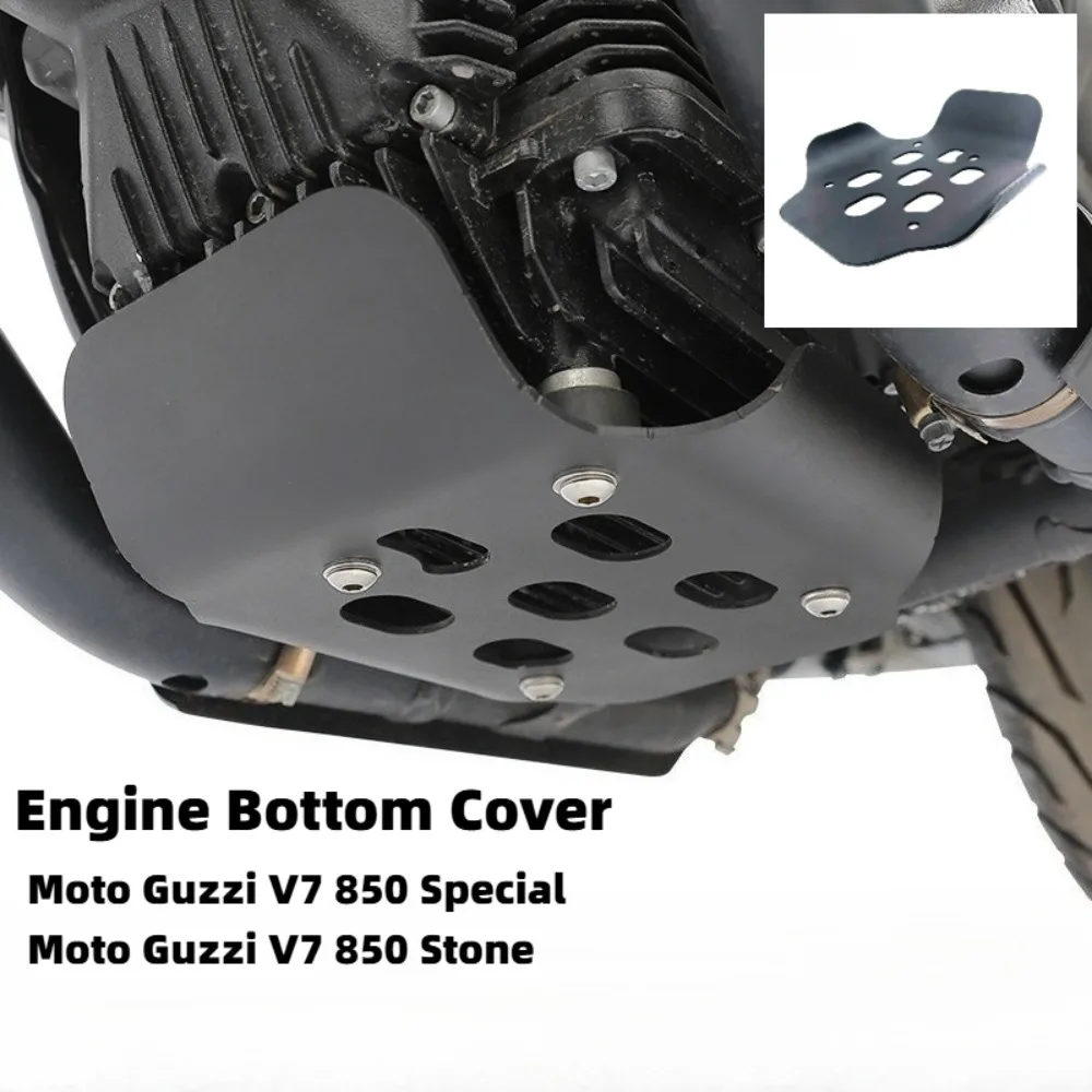 

For Moto Guzzi V7 850 Stone V7 850 Special Custom V9 Bobber 2021- Retro Motorbike Engine Bottom Cover Bumper Guard Skid Plate