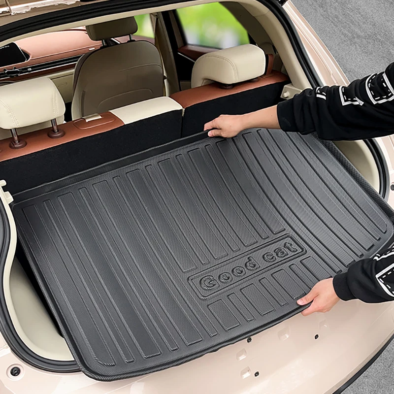 For GWM ORA Funky Cat 2023 2024 TPE Rear Trunk Mat Waterproof Storage Pad Luggage Floor Anti-scratch