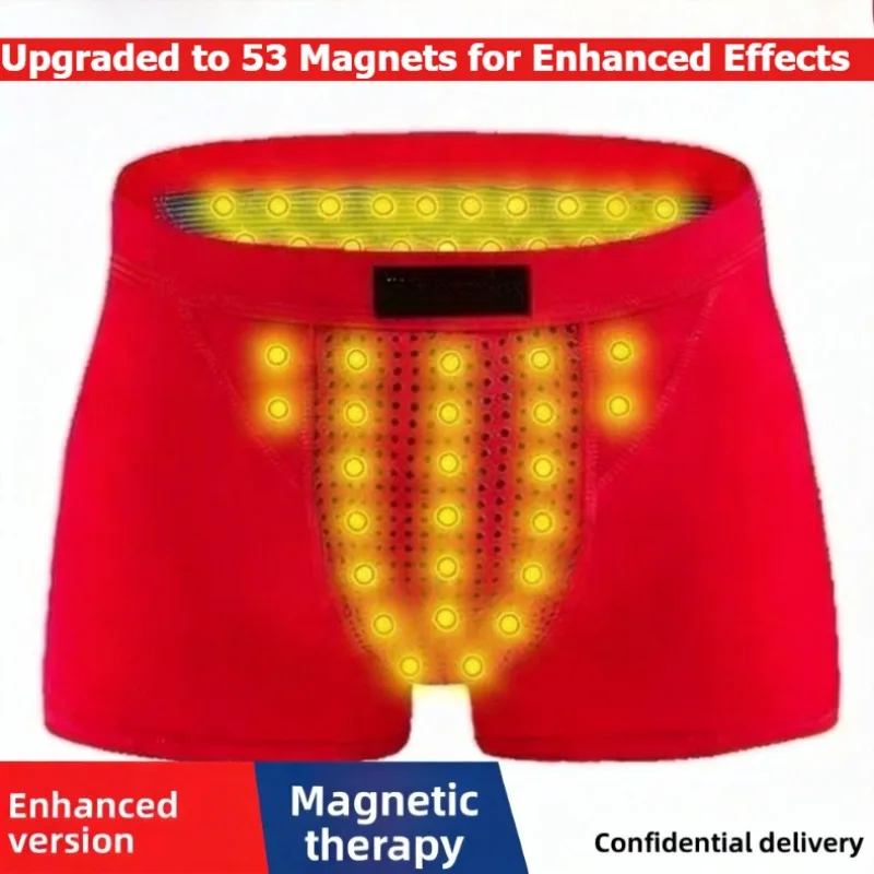

Улучшенные мужские трусы-боксеры с магнитной терапией, 53 магнита для облегчения боли и улучшения кровообращения, бразильский стиль, размеры L-6XL