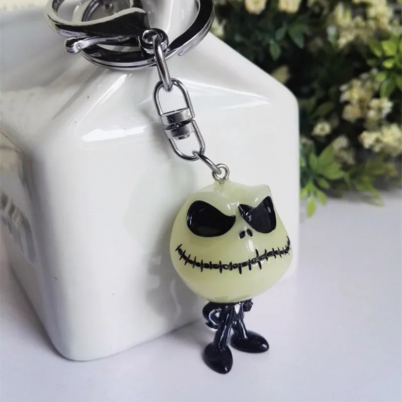 Llavero colgante de pesadilla antes de Navidad, figura de Anime, calabaza, Rey, Jack, llavero de coche, juguetes para niños, regalos de navidad