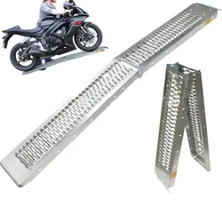 Ramps For Aluminum Motorcycles 1PC Climbing Ladder Folding Ramp Ladder Single Load-bearing 260kg Truck Transport Loading Tool