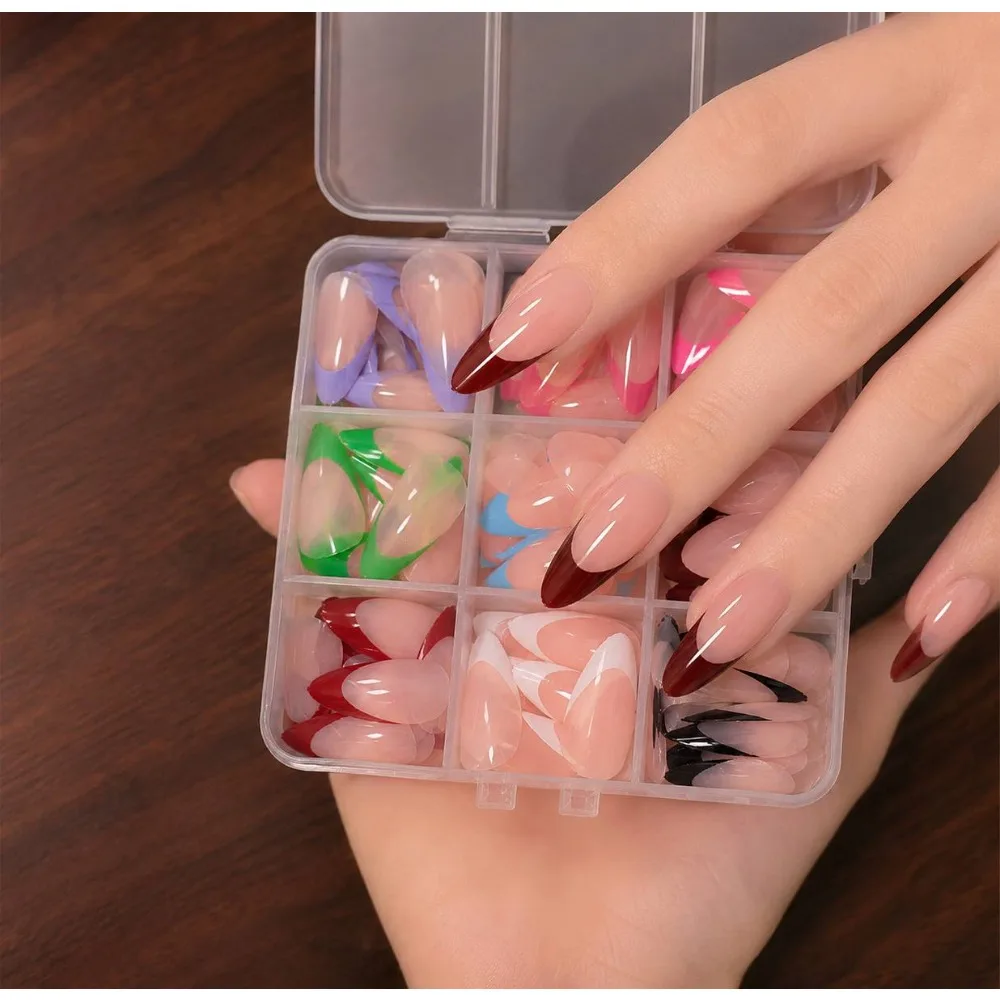 

216Pcs Glossy Look Finish Nude Pink Press On Nail Fashionable Design Nude Pink Fake Nail Beautiful Gorgeous Nude Pink False Nail
