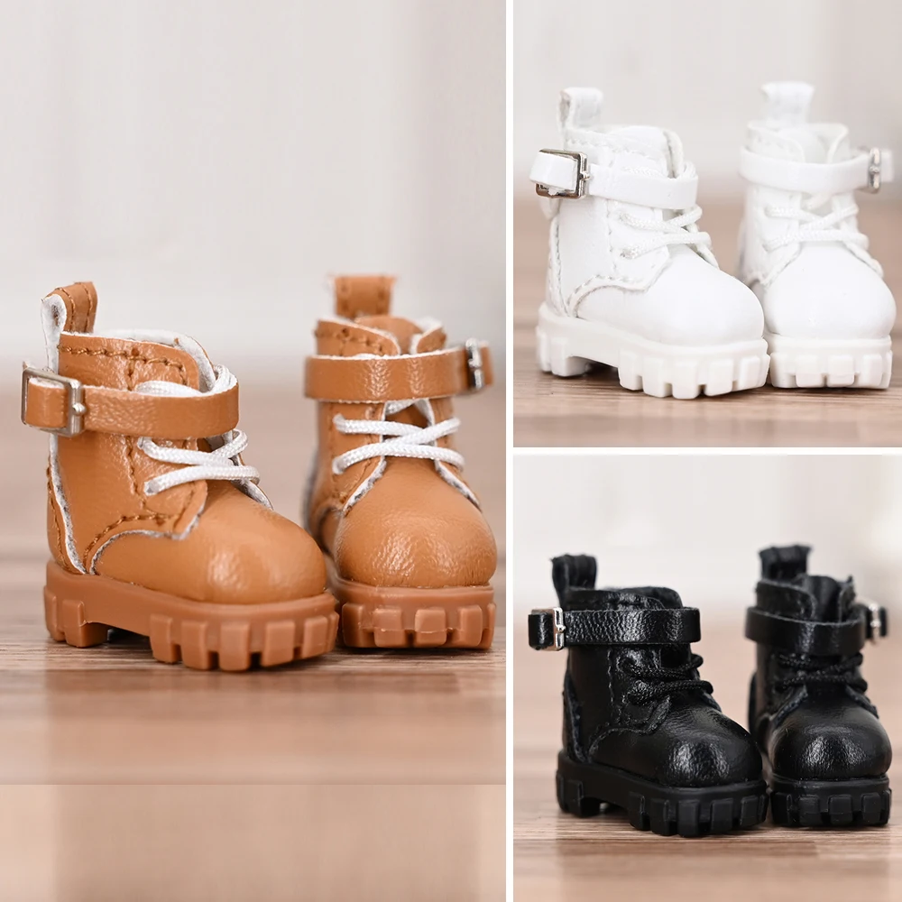 

High top shoes OB11 Doll Black Boots Casual leather boots Outdoor suitable for Penny, Holala, Gcs, P9,Ymy, 1/12 Bjd accessories