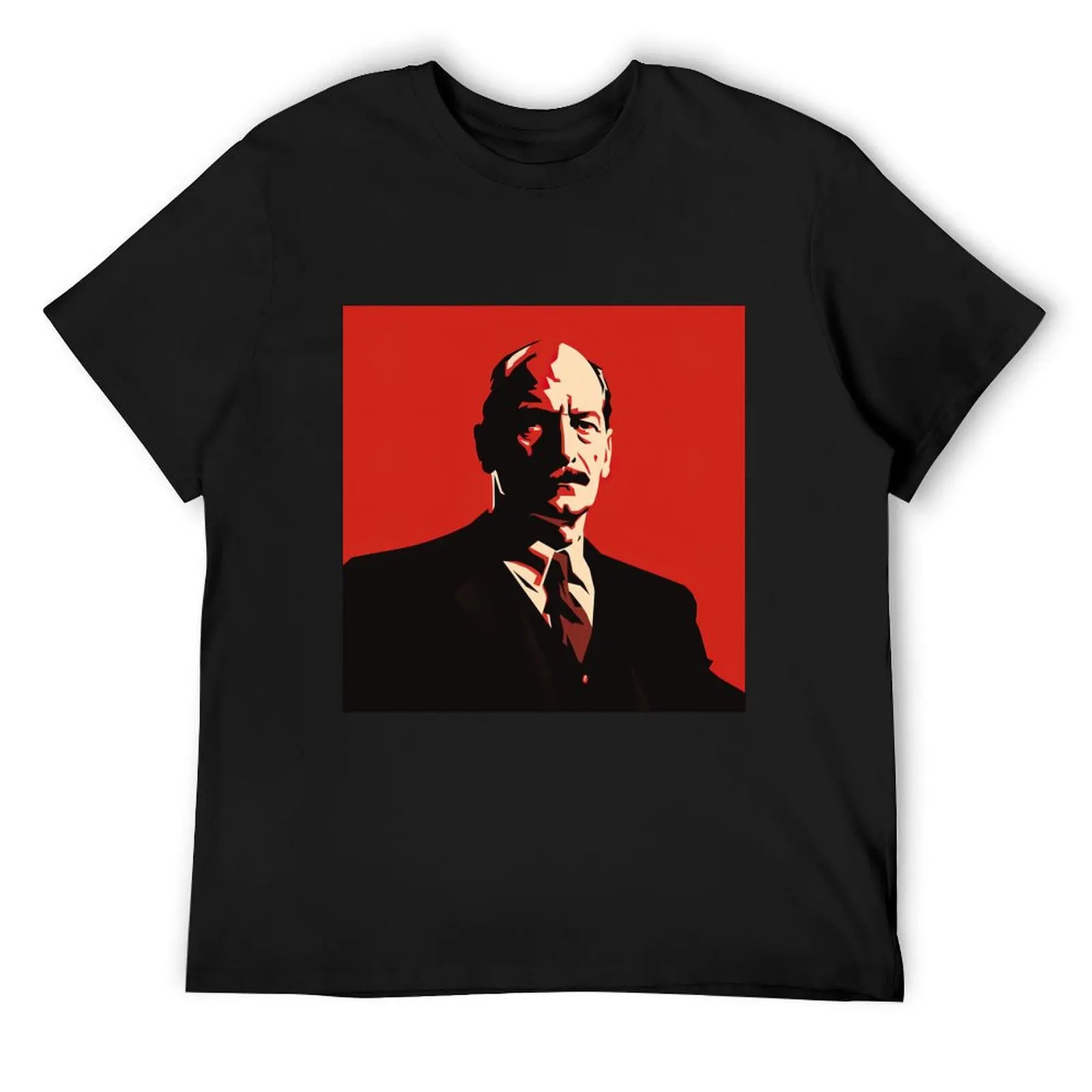 

Clement Attlee Red minimalism T-Shirt summer clothes baggy shirts graphics basketball graphic tees T-shirt men