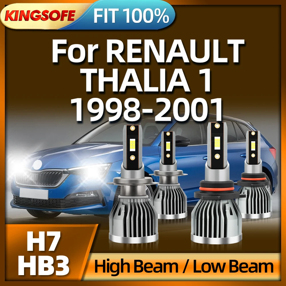 

KINGSOFE LED Lamp HB3 Headlight H7 Bulbs 26000LM Car Auto Light 6000K For RENAULT THALIA 1 1998 1999 2000 2001