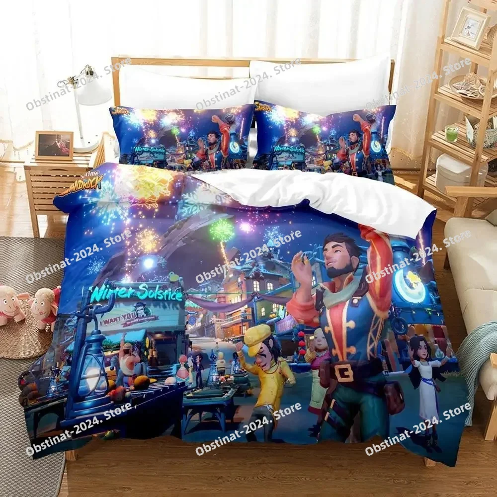 

3d Print Anime Game My Time at Sandrock Bedding Set Single Twin Full Queen King Size Bed Set Adult Kid Bedroom Duvet cover Sets