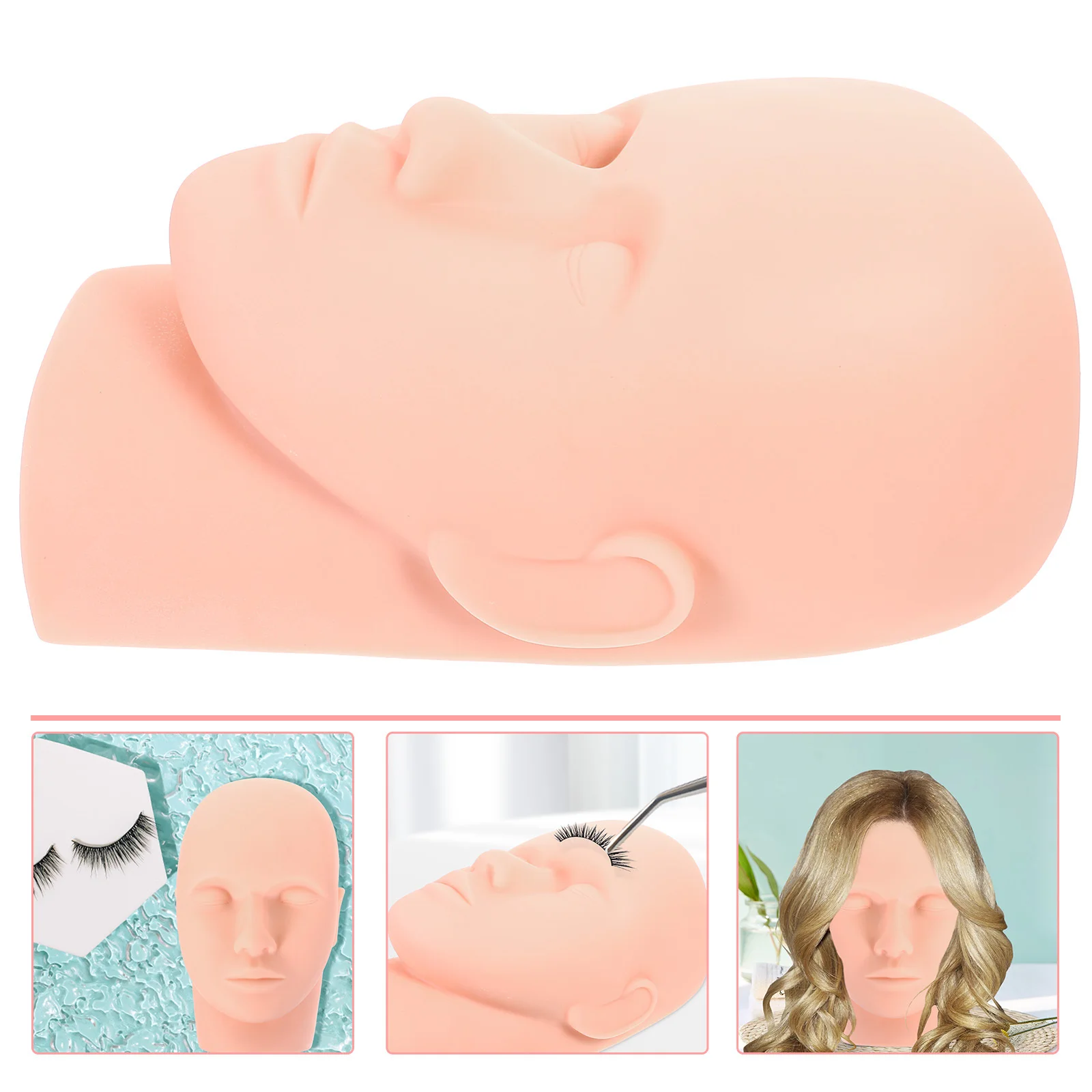 

Eyelash Practice Mannequin Head Lash Extension Training Tool For Beginners Cosmetology Makeup Artist Reusable Fake Eye