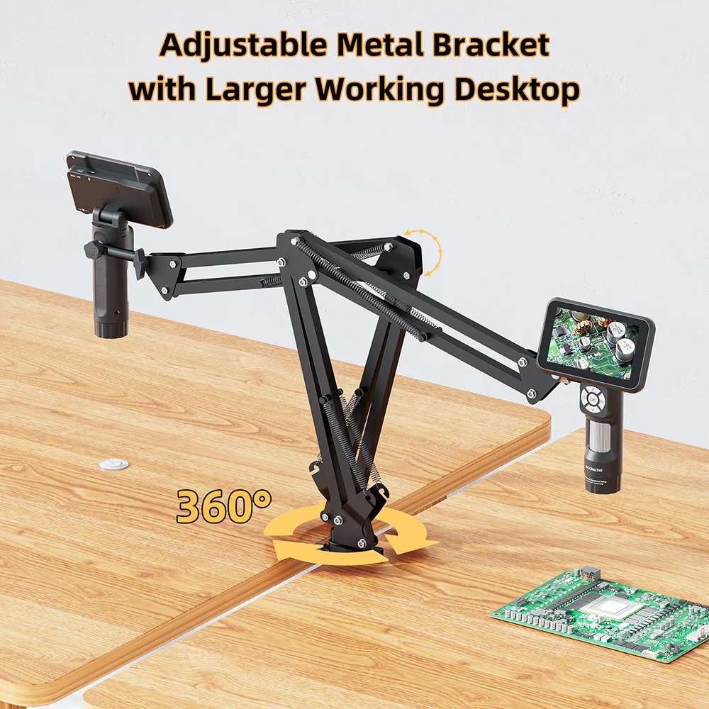 Andonstar AD115 USB Digital Microscope Handheld Magnifier 12MP Microscope Camera with 8 LED Lights for Electronics PCB Soldering